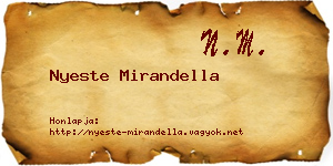 Nyeste Mirandella névjegykártya
